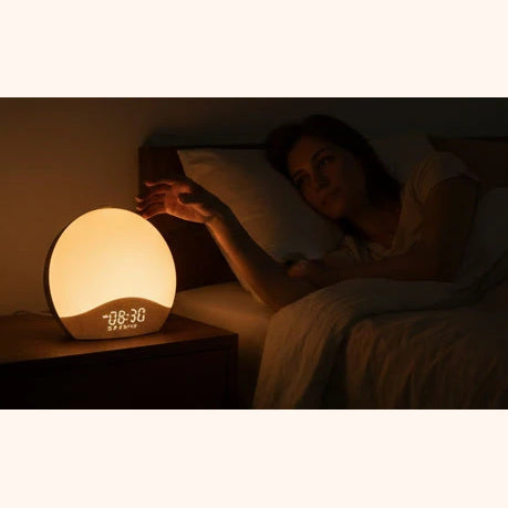 Waking to Sunla's light and reaching for the clock on the nightstand